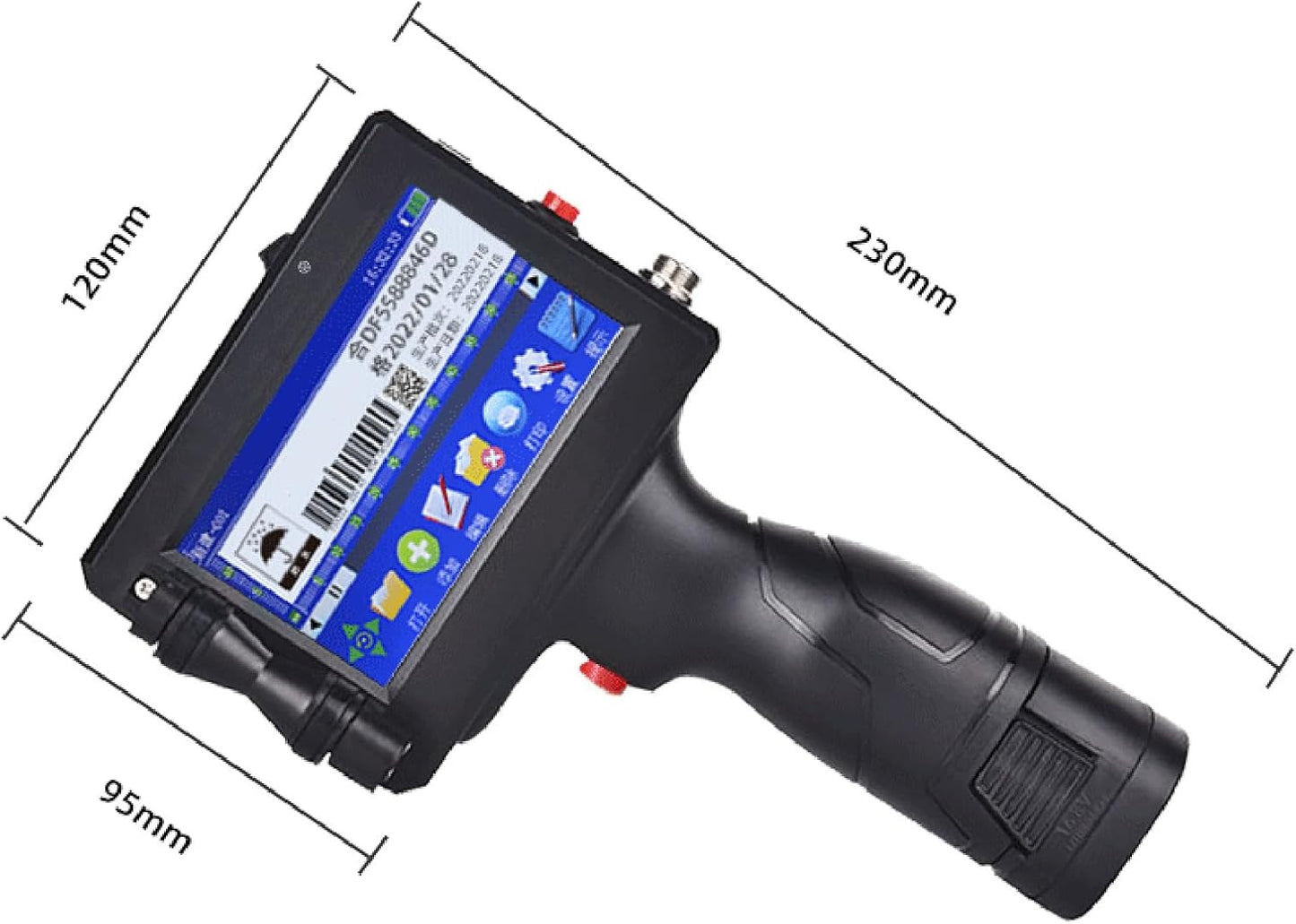Portable Small Coder,handheld Inkjet Printer Gun,printing Height 2-12.7mm,portable Handheld Inkjet Printer,4.3 Inch Production Date Printer