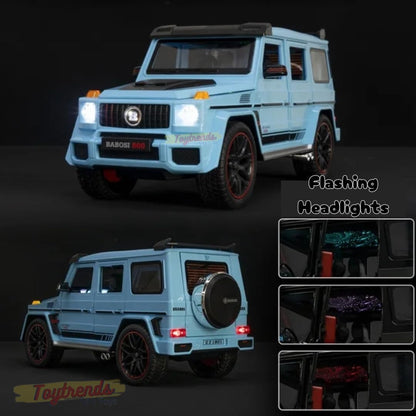 1/18 Pullback G Wagon Brabus, Die Cast Brabus with Lights, Door Open Car, Collectible Toy Car Series