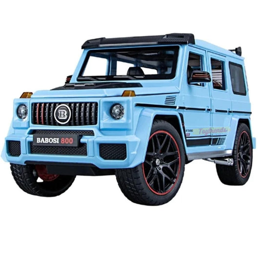 1/18 Pullback G Wagon Brabus, Die Cast Brabus with Lights, Door Open Car, Collectible Toy Car Series