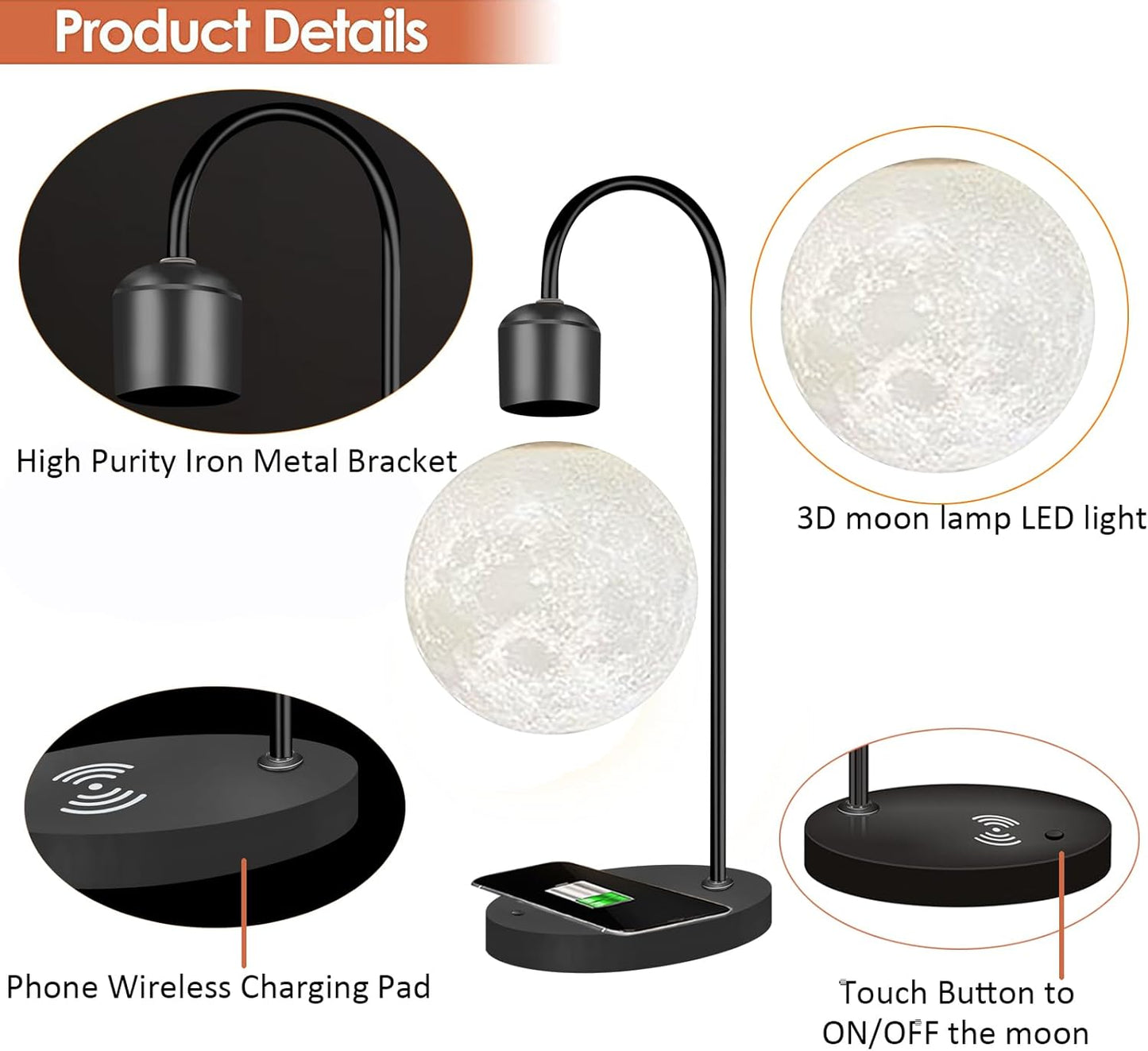 🌙 Magnetic Levitation Moon Lamp