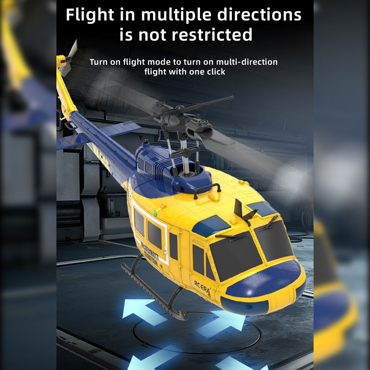 C032 1/48 Scale UH-1 Huey 2.4G 6CH Flybarless RC Helicopter Model (RTF Version)