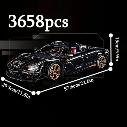 Super Sports Car Model High Difficulty 3D Adult Large Quantity Building Blocks