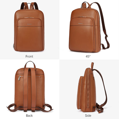 Vintage Leather Laptop College Travel Backpack