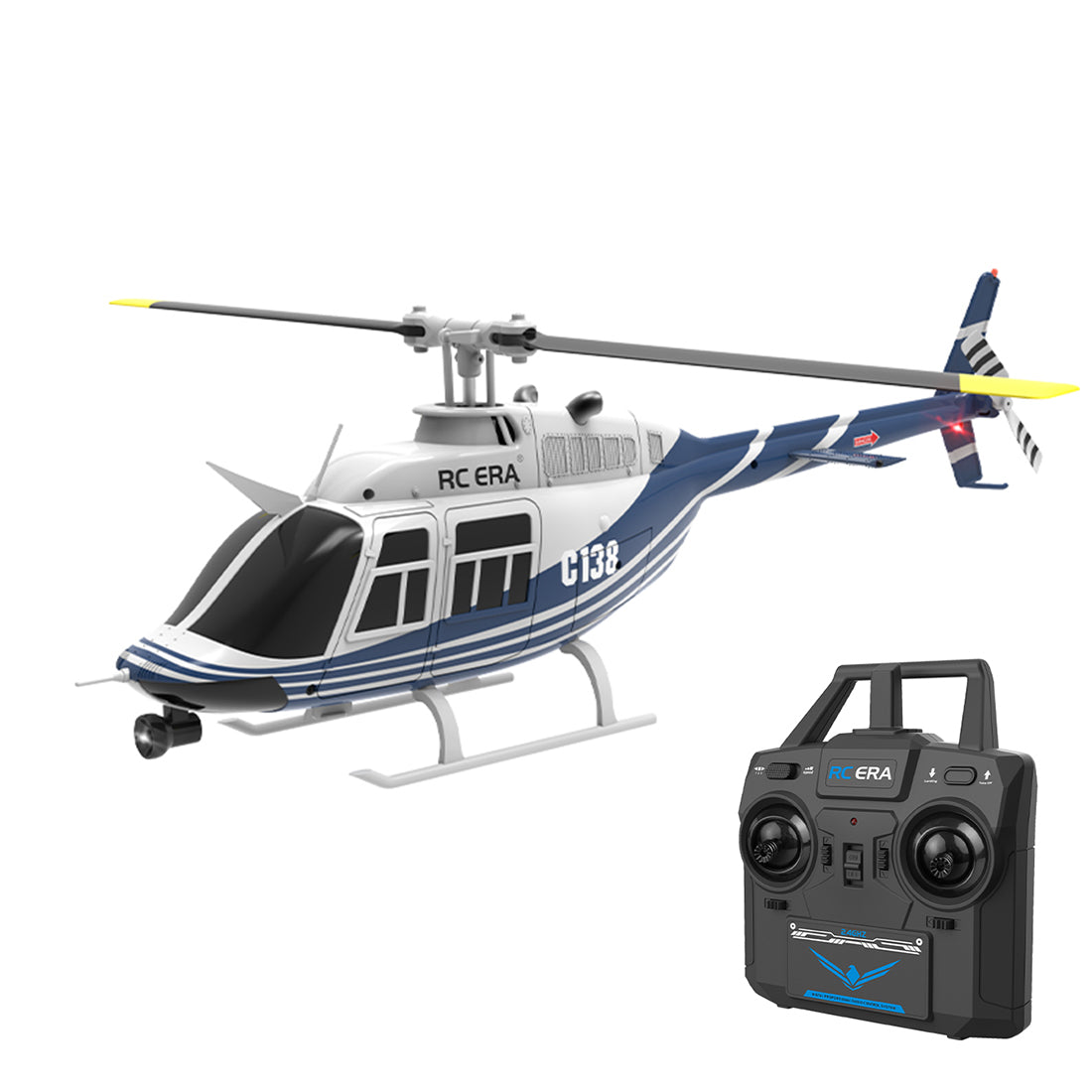 RC ERA C138 1/33 Scale BELL 206 Helicopter 2.4G 6CH Single-Rotor Gyroscopic Flying Aircraft Model Jet Ranger