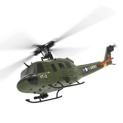 YU XIANG F07/F07-V 1/34 Scale UH-1 Huey 2.4G 6CH Brushless Direct-Drive 6G Flybarless RC Helicopter Model (RTF Version/Mode1/Mode2)