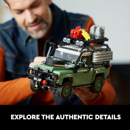 LEGO Icons Land Rover Classic Defender 90 10317 Model Car Building Set for Adults and Classic Car Lovers