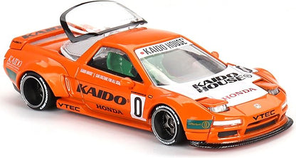 NSX Kaido Racing V1 Orange with White Hood (Designed by Jun Imai) Kaido House Special 1/64 Diecast Model Car by Mini GT KHMG119
