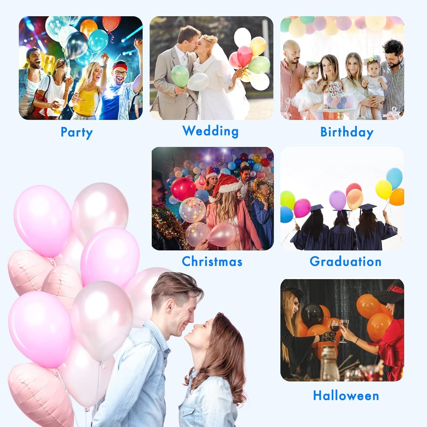 Balloon Pump Electric, SPLAKS Balloons Inflator Air Pump Portable Balloon Blower