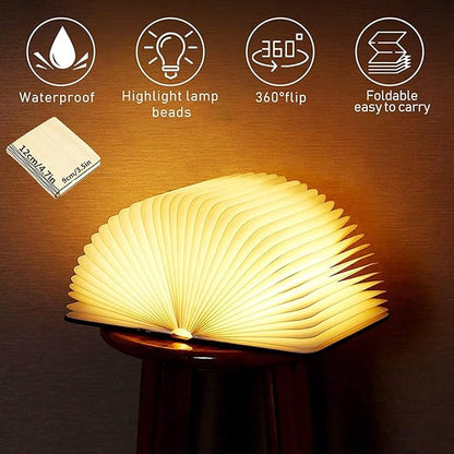 Book Lamp Rechargeable LED Book