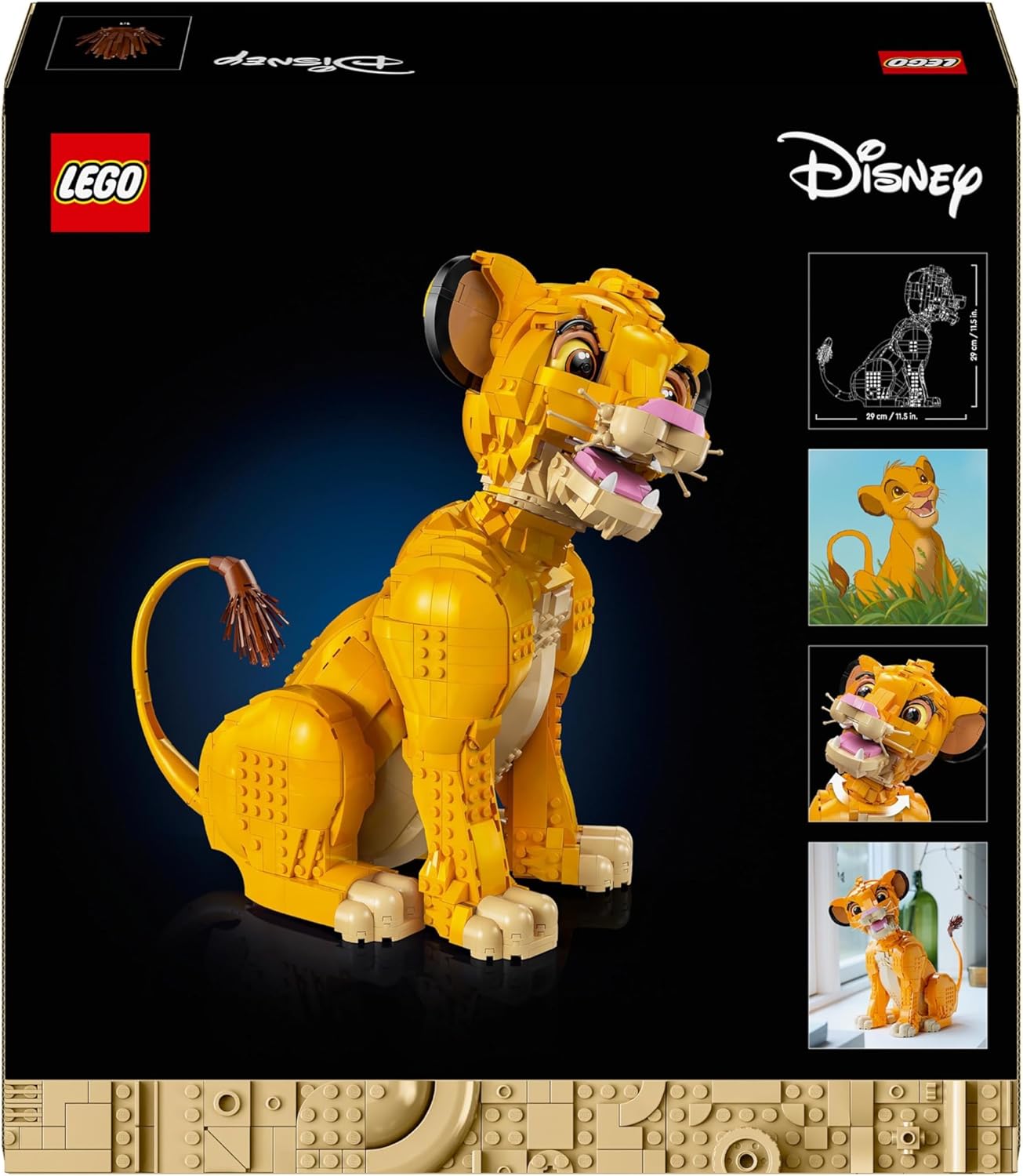 Disney Simba The Young Lion King Building Toy Collectable Creative Animal Figure Relaxing Activity