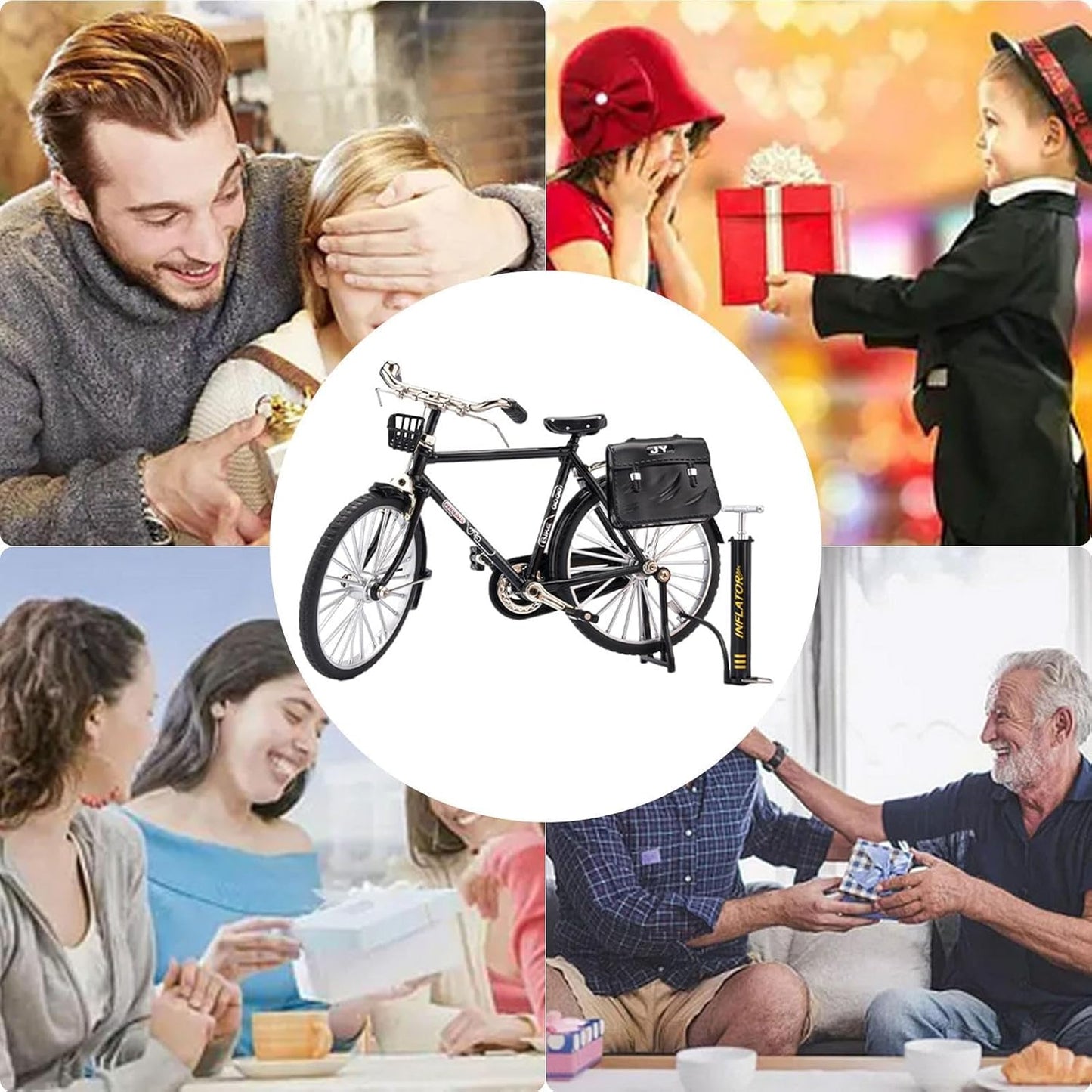 Finger Bikes, DIY Bicycle Model Scale Kit, Creative Iron Table Ornament Toys, Finger Toys, Metal Bicycle Model Collections