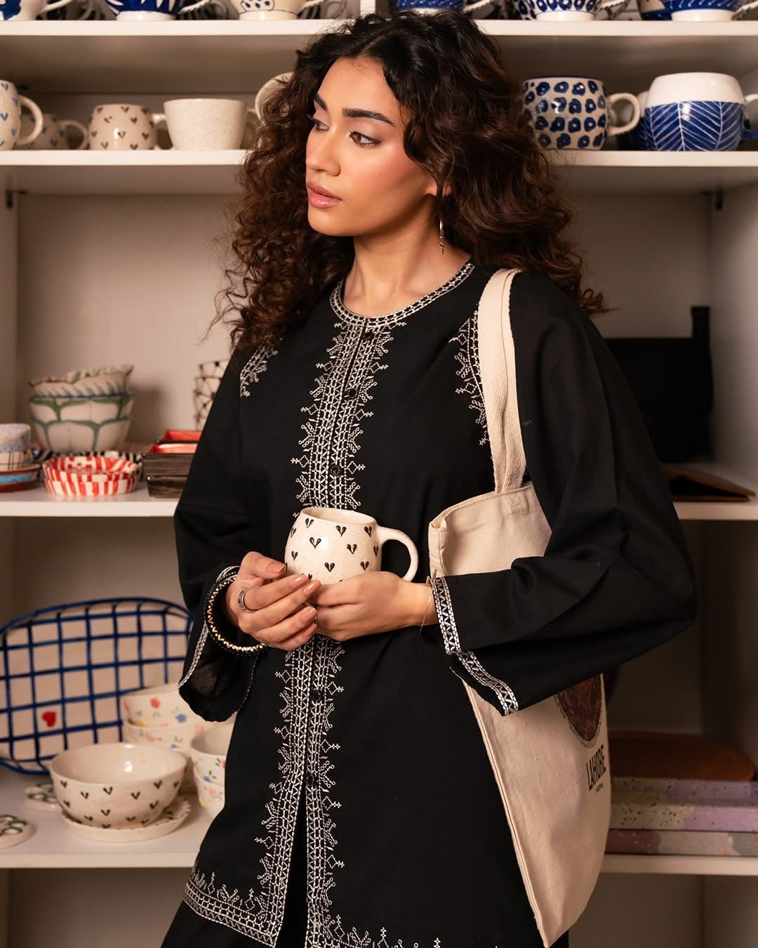Sleek -Embroidered 2pc Suit