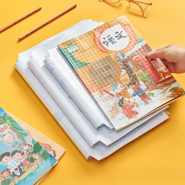 Self-adhesive transparent protective book cover (Pack of 50/80)