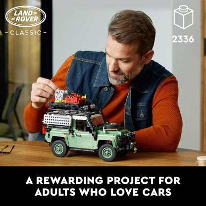 LEGO Icons Land Rover Classic Defender 90 10317 Model Car Building Set for Adults and Classic Car Lovers