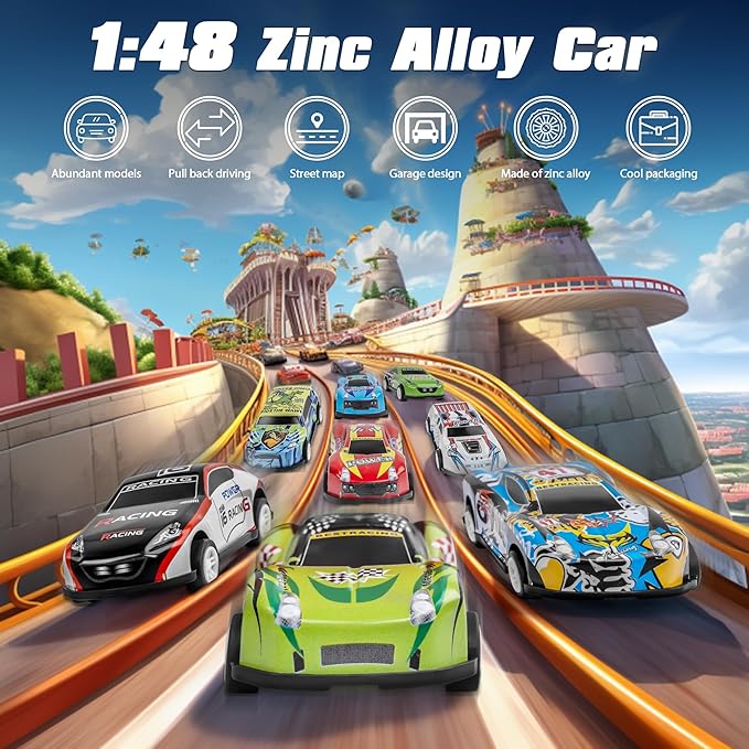 48 Car Set - Cast Pull Back Cars