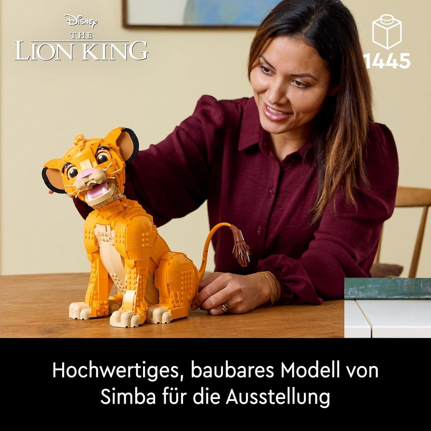Disney Simba The Young Lion King Building Toy Collectable Creative Animal Figure Relaxing Activity