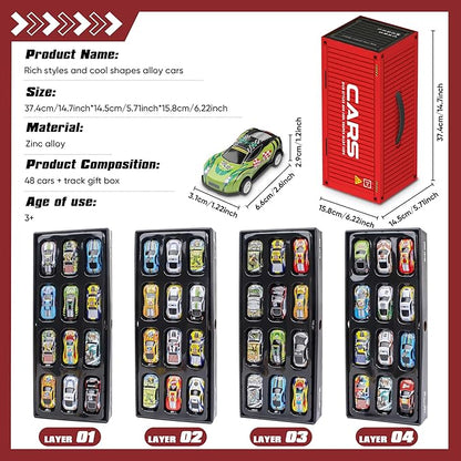 48 Car Set - Cast Pull Back Cars