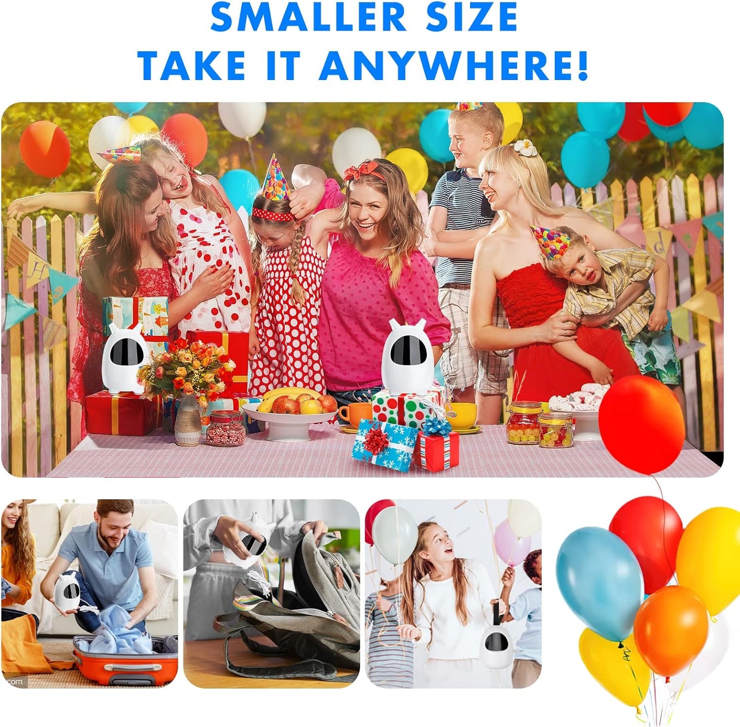 Balloon Pump Electric, SPLAKS Balloons Inflator Air Pump Portable Balloon Blower