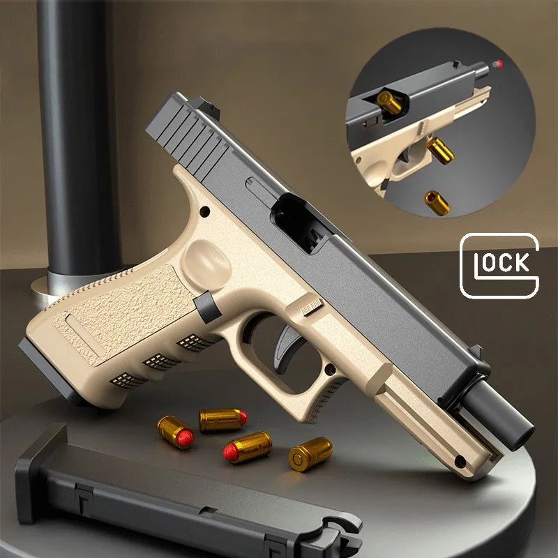 Automatic Shell Ejection Soft Bullet Pistol (Works Without Loading)