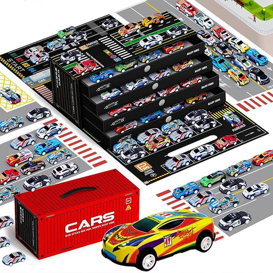 48 Car Set - Cast Pull Back Cars
