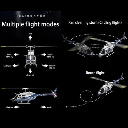 RC ERA C138 1/33 Scale BELL 206 Helicopter 2.4G 6CH Single-Rotor Gyroscopic Flying Aircraft Model Jet Ranger