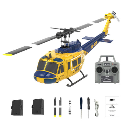 C032 1/48 Scale UH-1 Huey 2.4G 6CH Flybarless RC Helicopter Model (RTF Version)