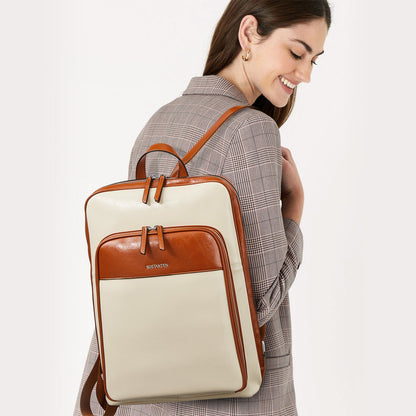 Vintage Leather Laptop College Travel Backpack