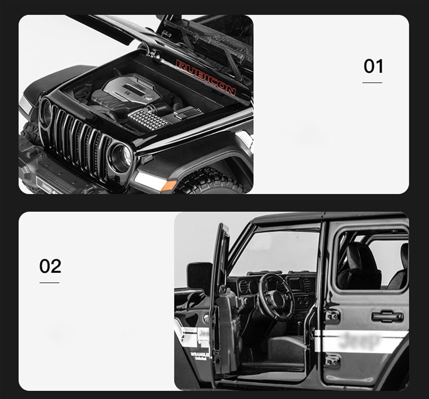 Alloy Die Cast 1/22 for Jeeps Wrangler