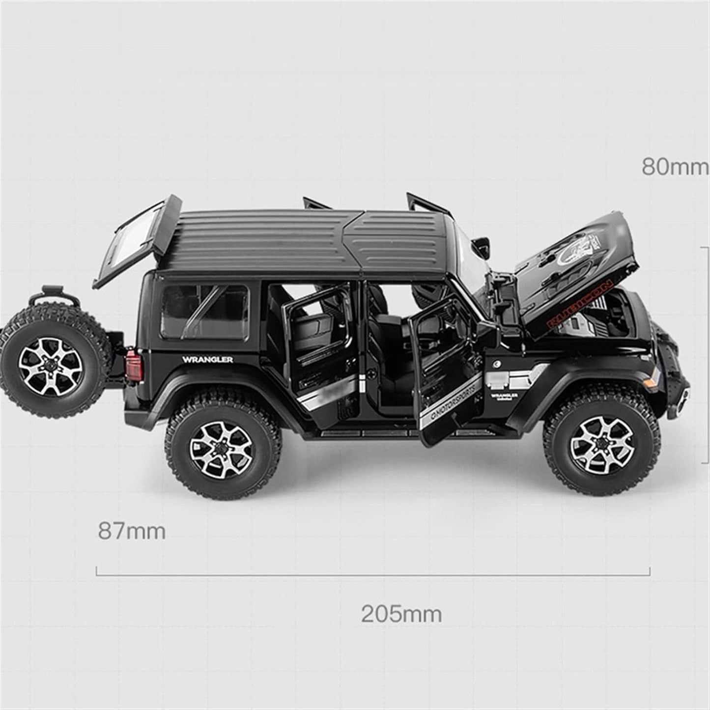 Alloy Die Cast 1/22 for Jeeps Wrangler