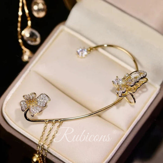 Crystal Butterfly Earrings (Pair)