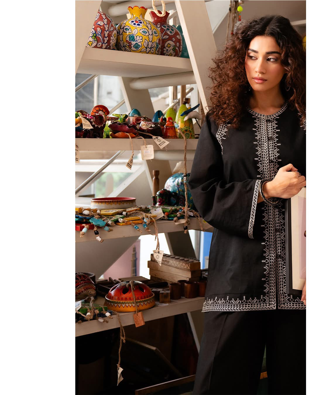 Sleek -Embroidered 2pc Suit