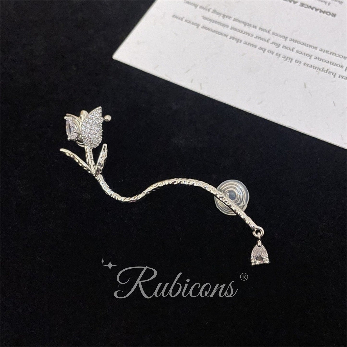 French Rose Ear Cuff (PAIR)