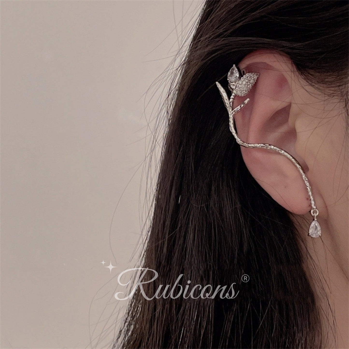 French Rose Ear Cuff (PAIR)