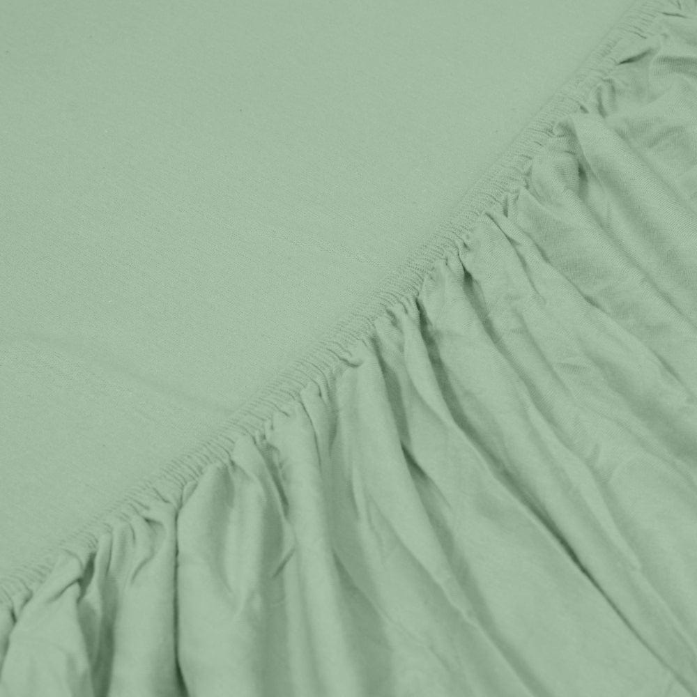 Fitted Bedsheet - Single/Green