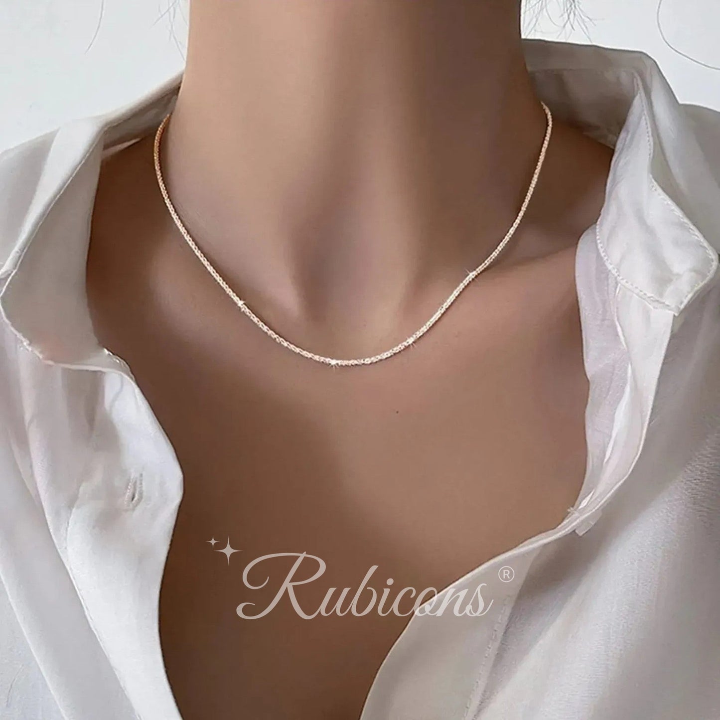 Galaxy Glitter Zircon Chain (PAIR)