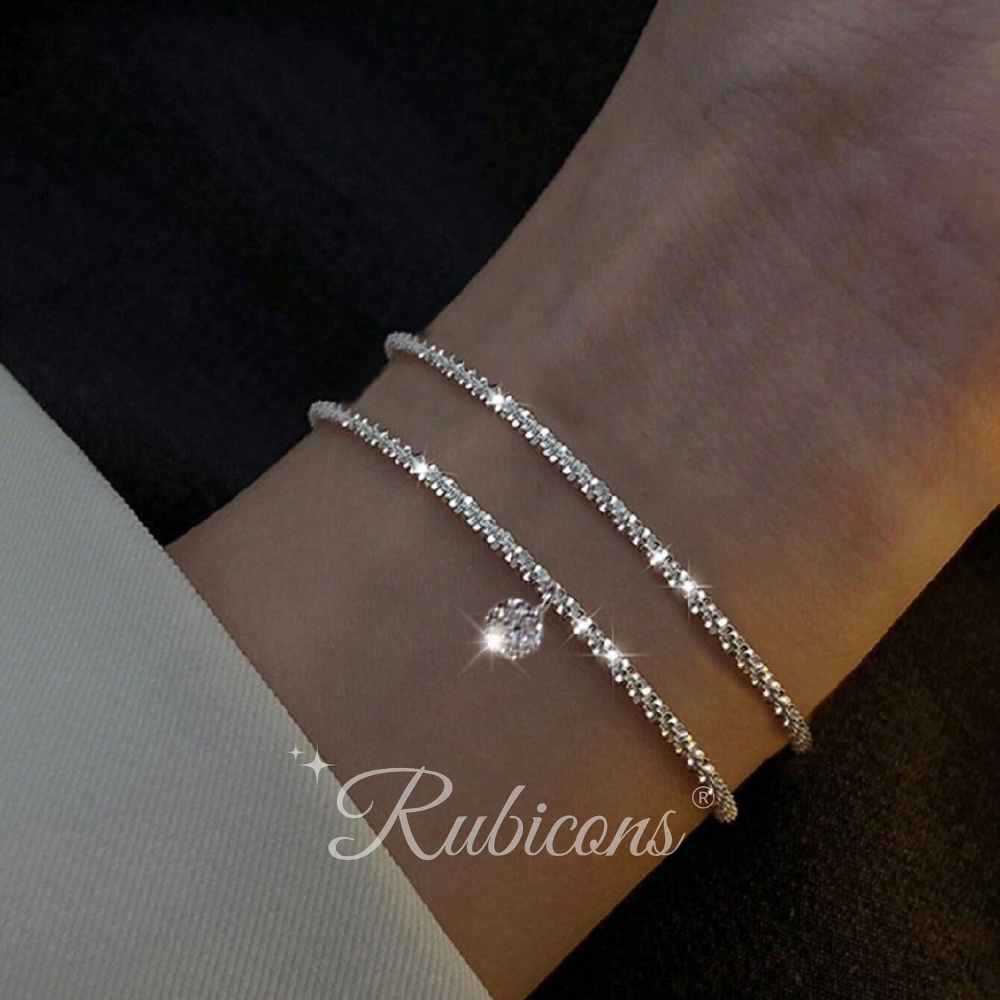 Galaxy Glitter Zircon Chain (PAIR)