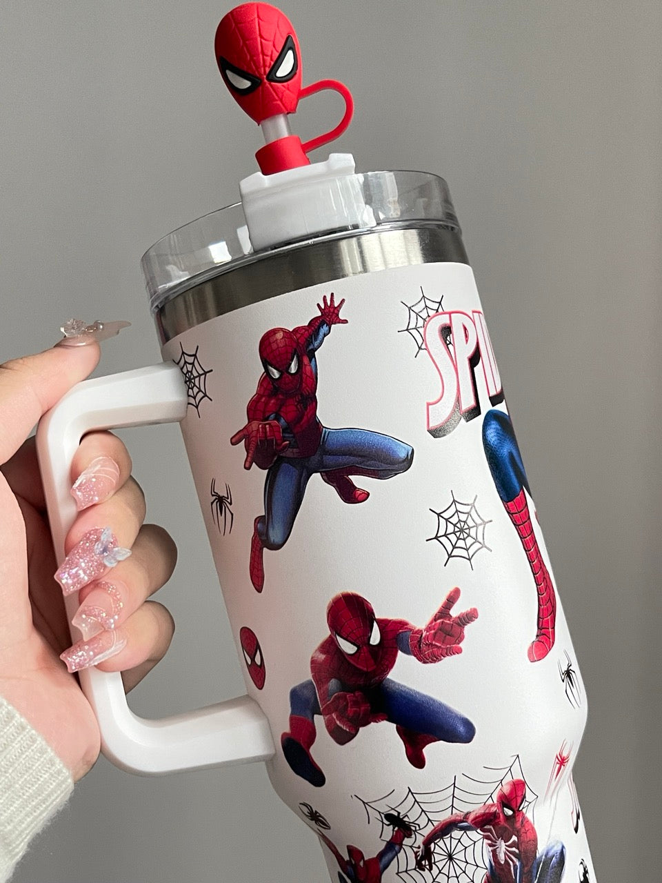 Sip Sweetie｜Spiderman In-Car Insulated Cup 1200 ml Tumbler with Handle Stainless Steel Insulated Cup with Lid