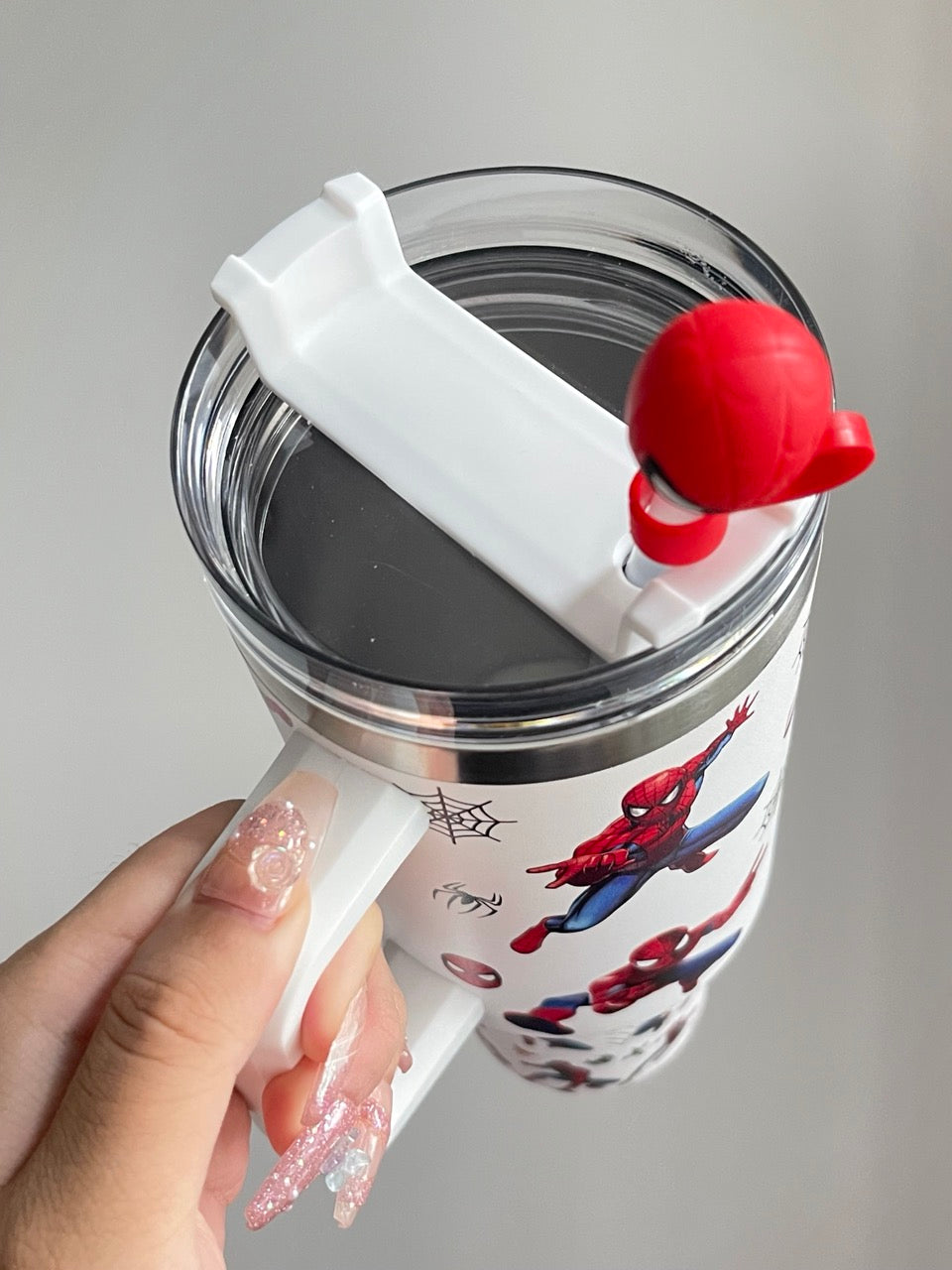 Sip Sweetie｜Spiderman In-Car Insulated Cup 1200 ml Tumbler with Handle Stainless Steel Insulated Cup with Lid