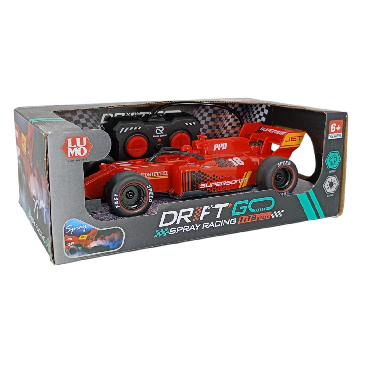 DRIFT GO SPRAY RACING 1;18 SCALE Remote Control R/C Car