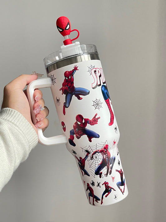 Sip Sweetie｜Spiderman In-Car Insulated Cup 1200 ml Tumbler with Handle Stainless Steel Insulated Cup with Lid