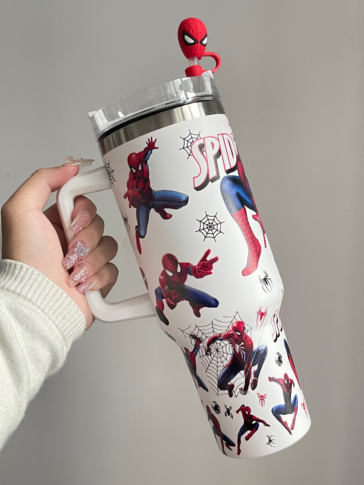 Sip Sweetie｜Spiderman In-Car Insulated Cup 1200 ml Tumbler with Handle Stainless Steel Insulated Cup with Lid