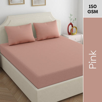 Fitted Bedsheet  - King/Pink
