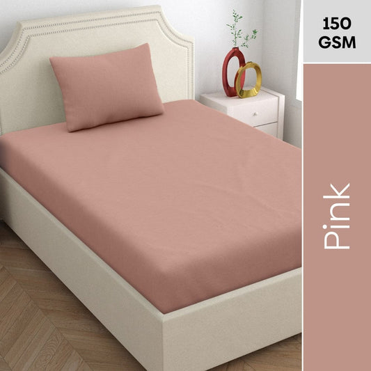 Fitted Bedsheet - Single/Pink