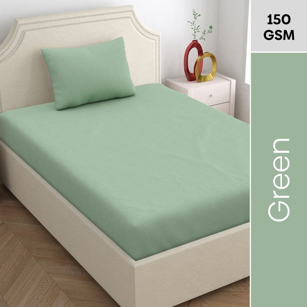 Fitted Bedsheet - Single/Green
