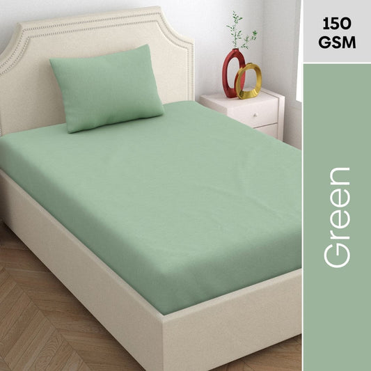 Fitted Bedsheet - Single/Green