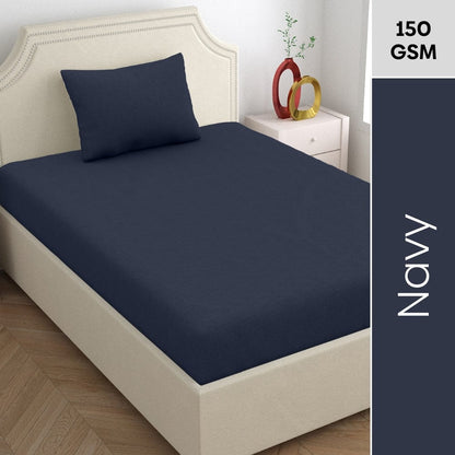 Fitted Bedsheet - Single/Navy