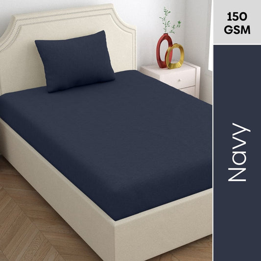 Fitted Bedsheet - Single/Navy