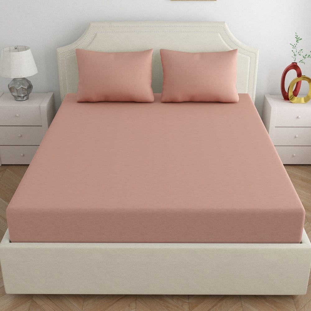 Fitted Bedsheet  - King/Pink