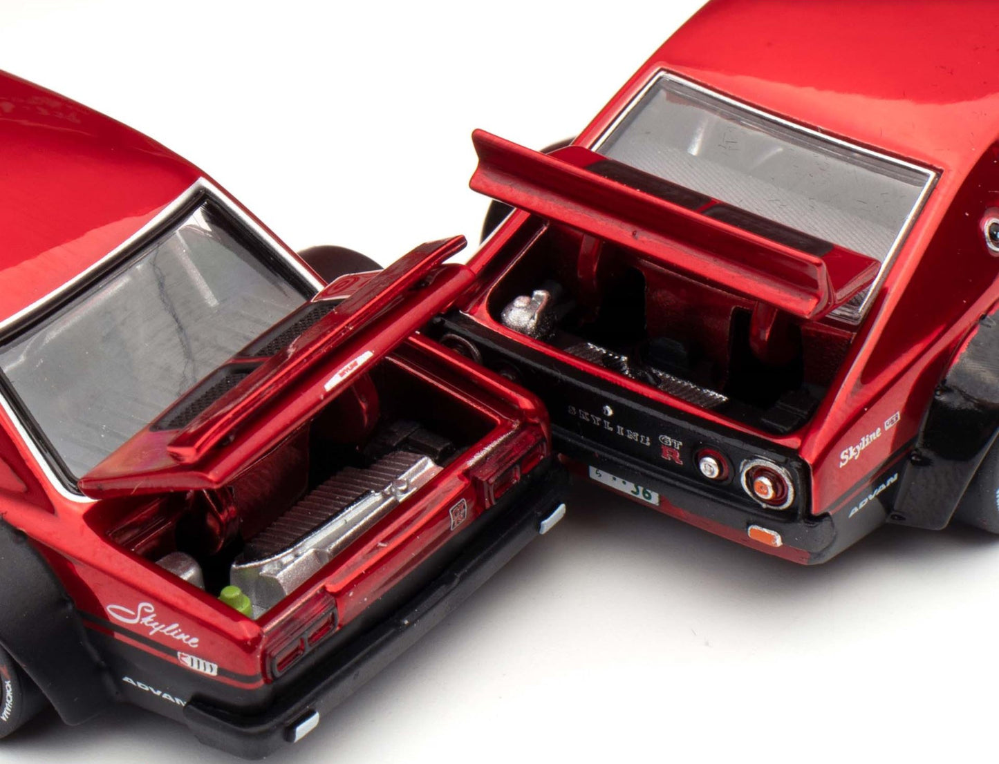 1:64 POPRACE Nissan Skyline GT-R V8 Drift (Hakosuka / Kenmeri) Fat Five Racing Carmeet 2025 Box Set
