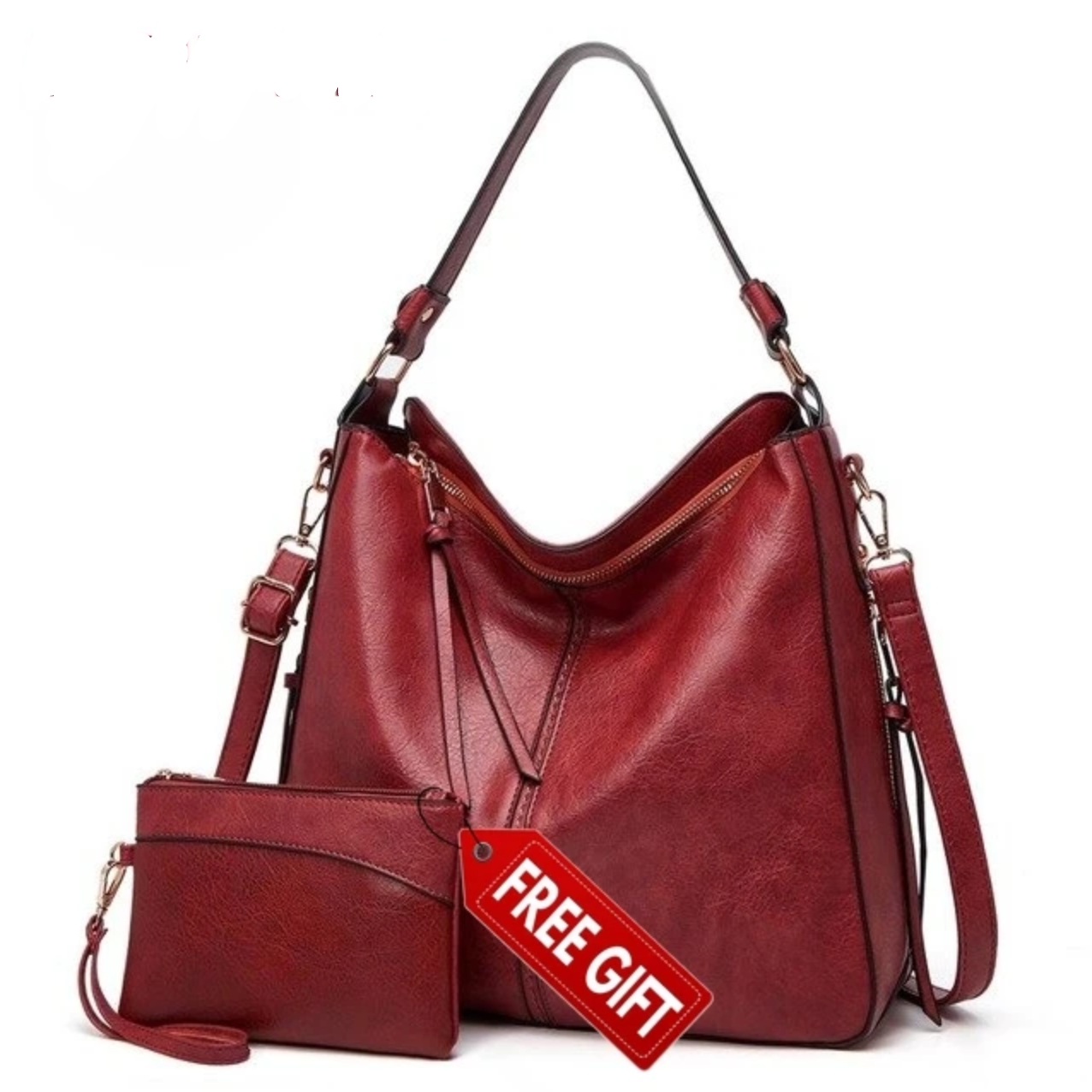 Luxury Leather Hobo Handbag